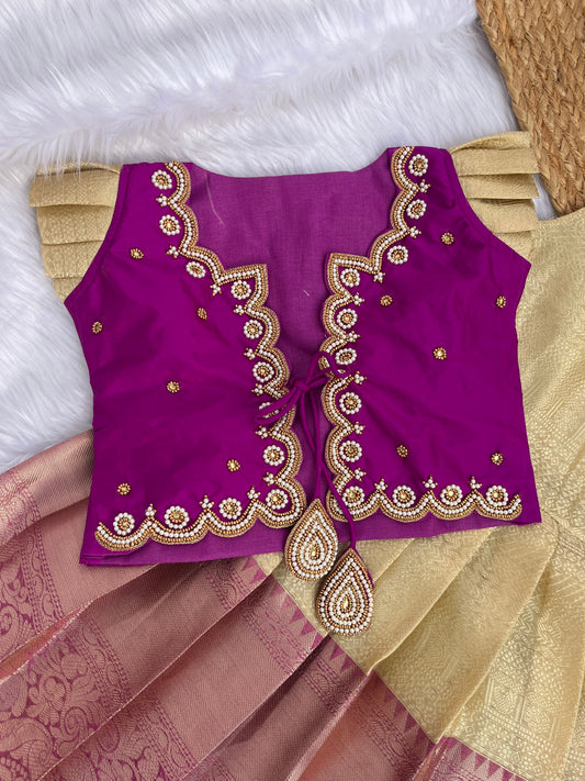 Butterfly : Premium Aari Work Lehenga