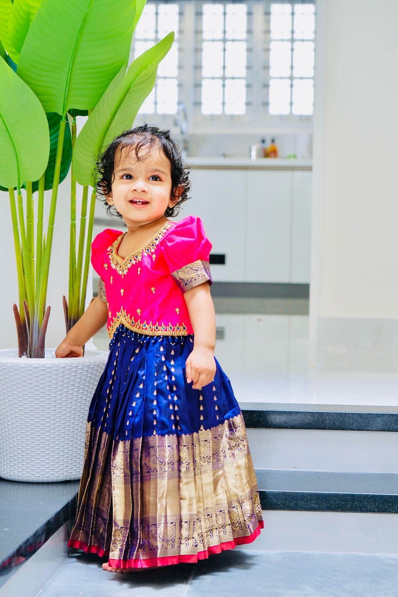 Vibrant Pink and Blue Lehenga: A Festive Delight!