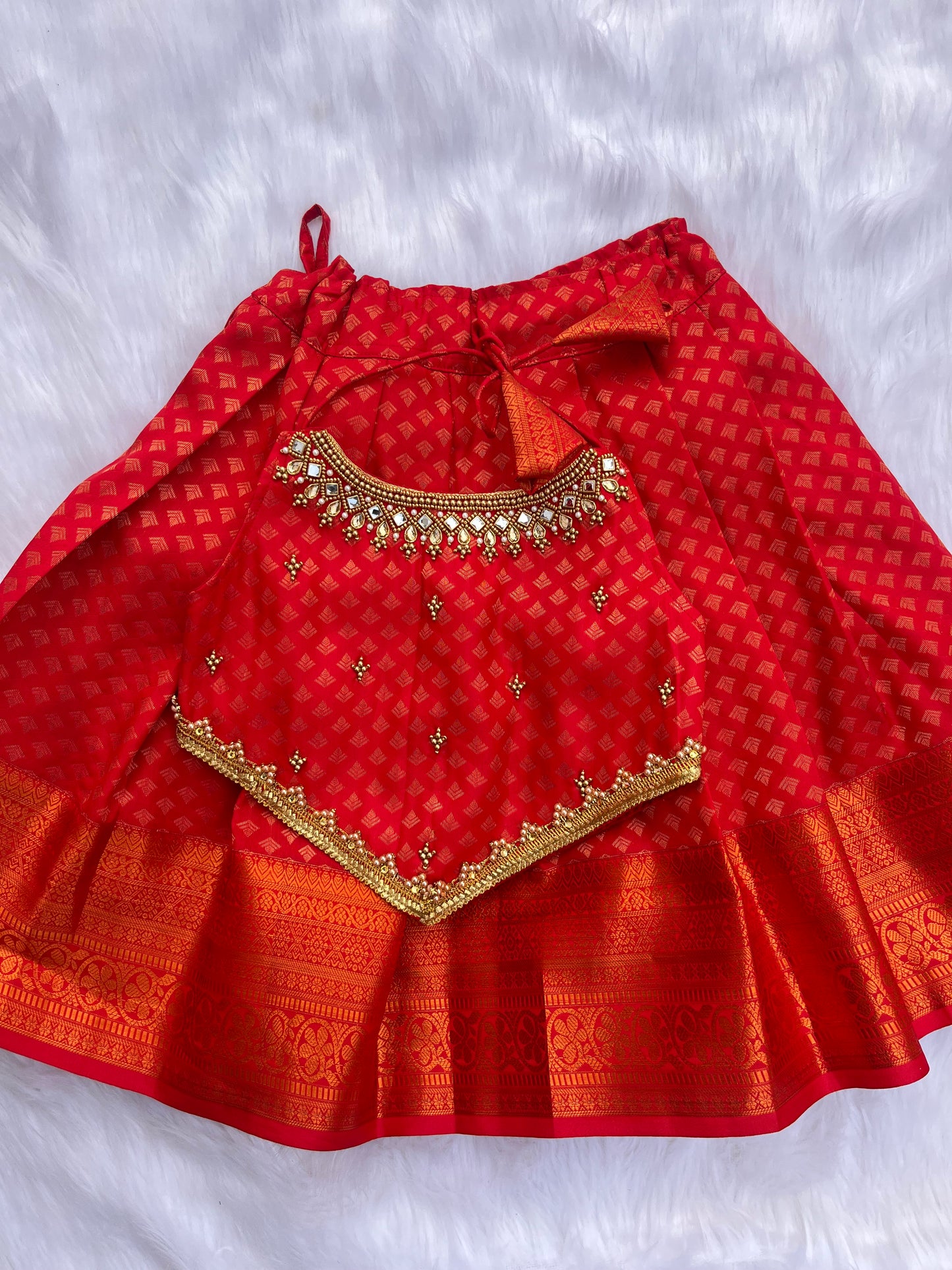 Trendy Lehenga with Halter Neck Style