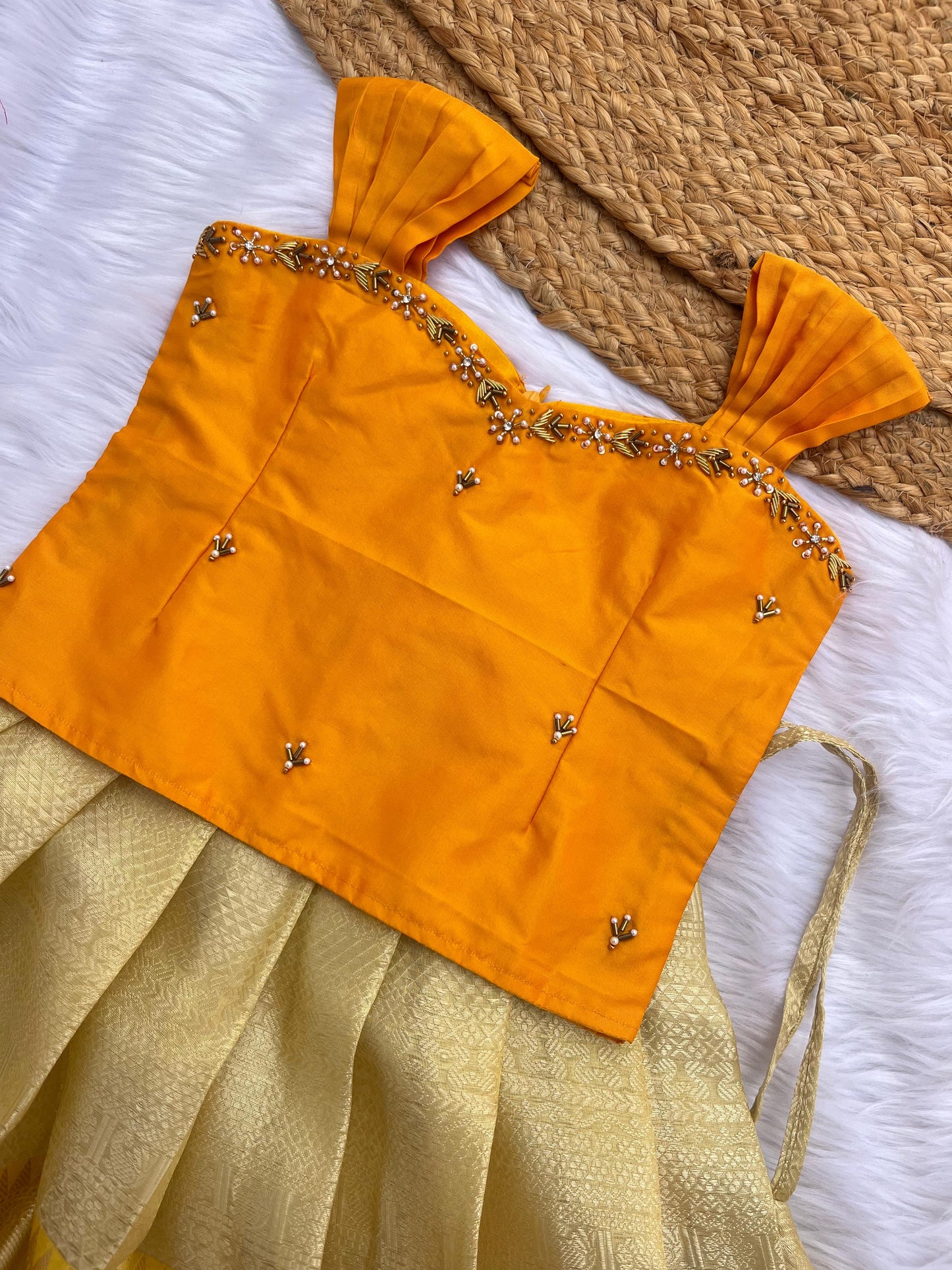 Elegant Semi-Silk Pattu Pavadai Sattai (Available in 3 Colors)