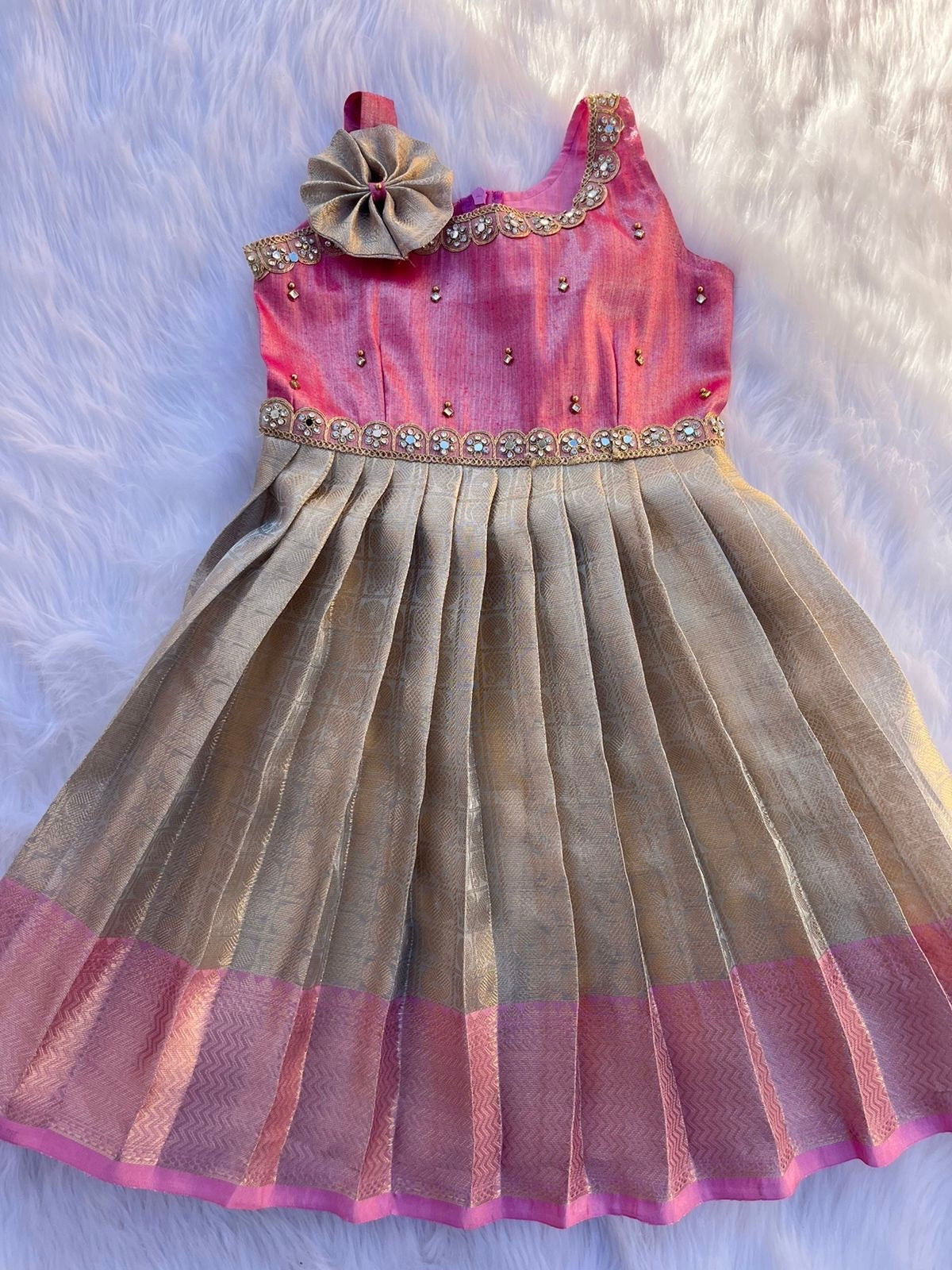 Pink Gold Temple Inspired Dress