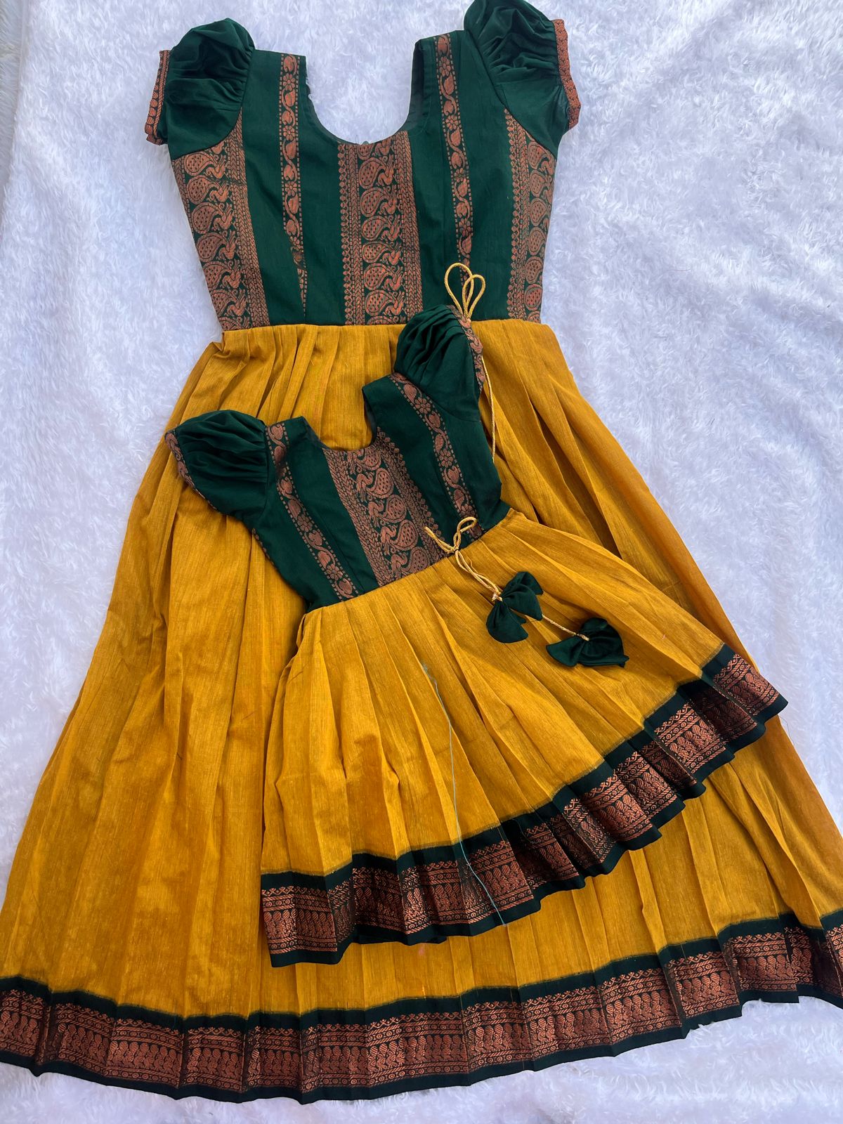 Radiant Green and Yellow Gown: A Must-Have for Special Occasions Kalas Couture India Radiant Green and Yellow Gown: A Must-Have for Special Occasions Kalas Couture India