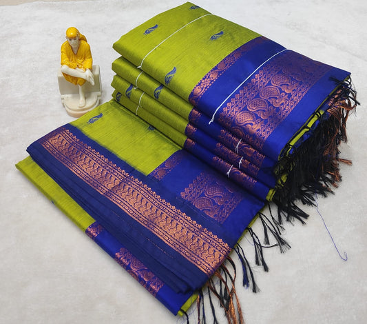 Confidence in Crimson: Red Kalyani Cotton Saree