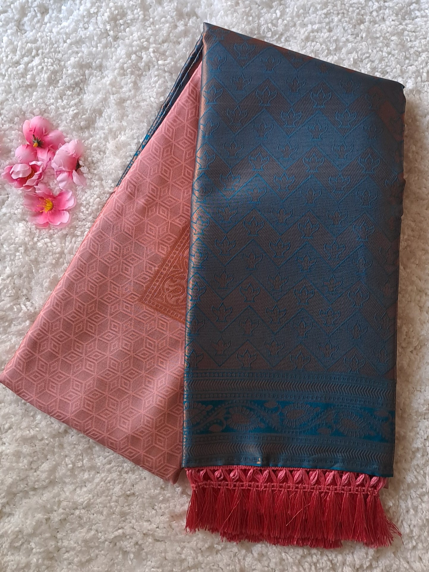 Rose Gold Classic Soft Silk Saree