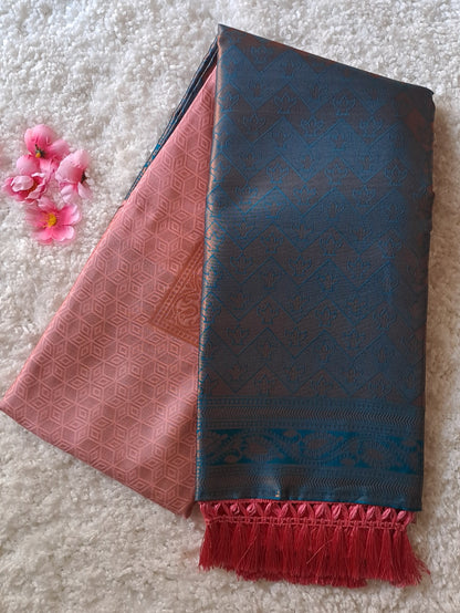 Rose Gold Classic Soft Silk Saree