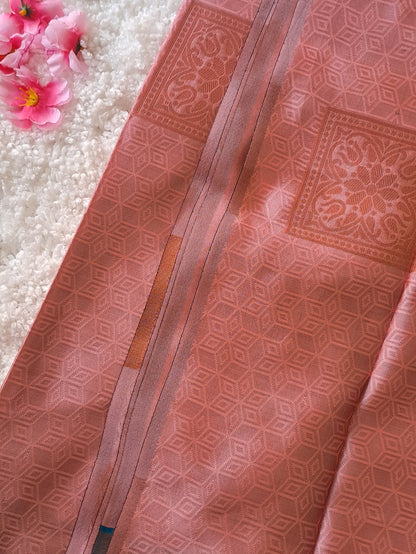 Rose Gold Classic Soft Silk Saree