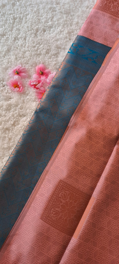 Rose Gold Classic Soft Silk Saree