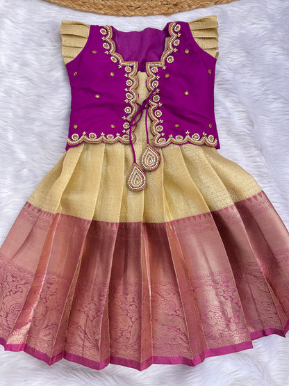 Butterfly : Premium Aari Work Lehenga