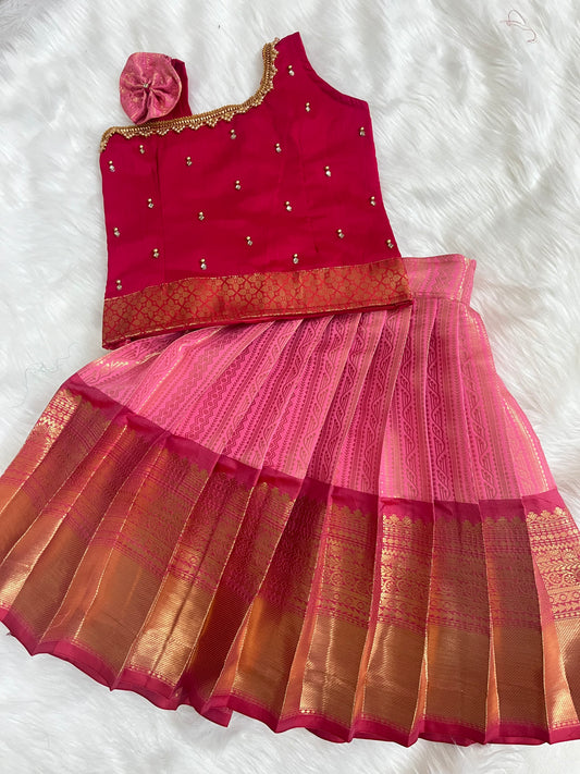 Ethnic Semi-Silk Paithani Lehenga Set