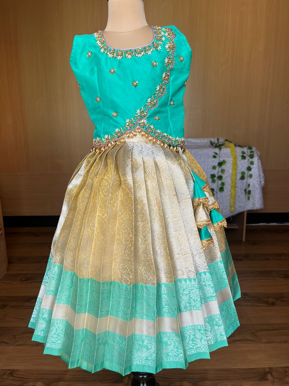 Vibrant Turquoise Lehenga : Premium
