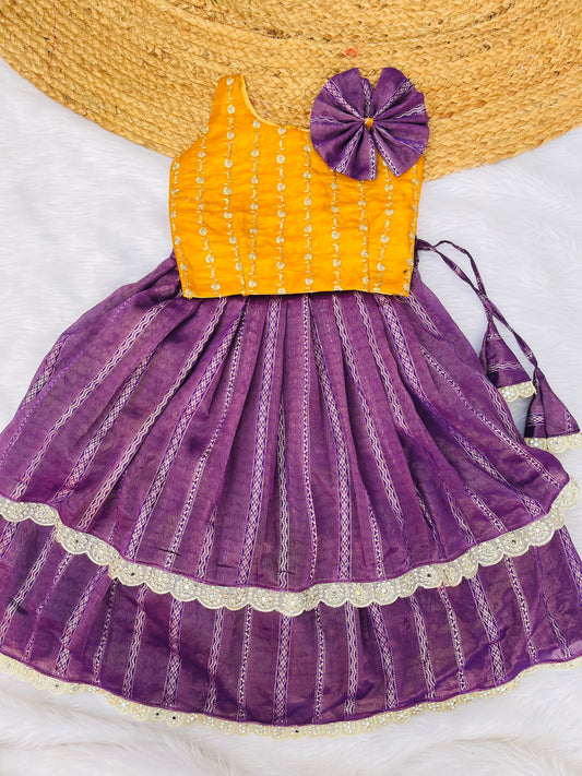 One Shoulder Sleeveless Kids Dress