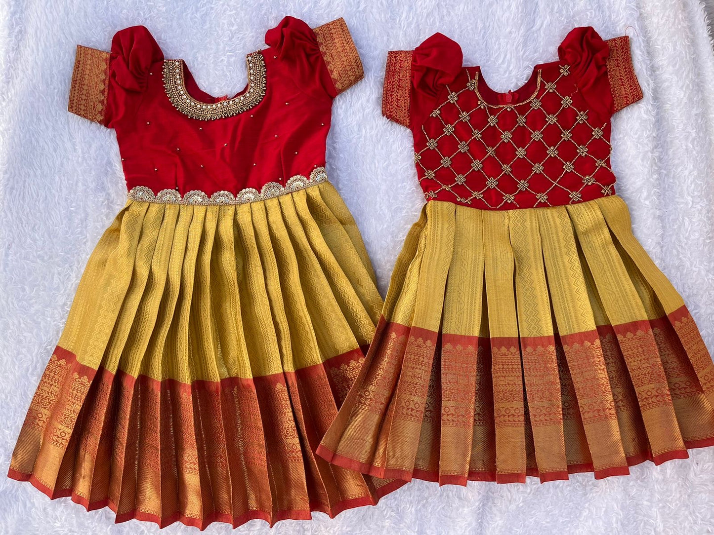 Traditional Semi-Silk Paithani Frocks