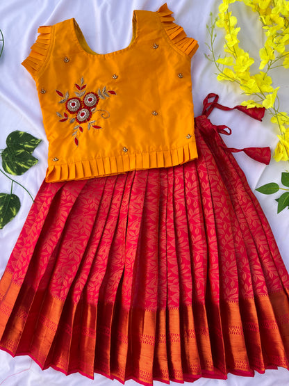 Colorful Traditional Lehenga with Embroidery