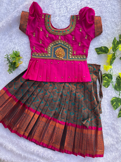 HANDS STOCK : Premium Jewel-Toned Ethnic Dress - 1 Yr