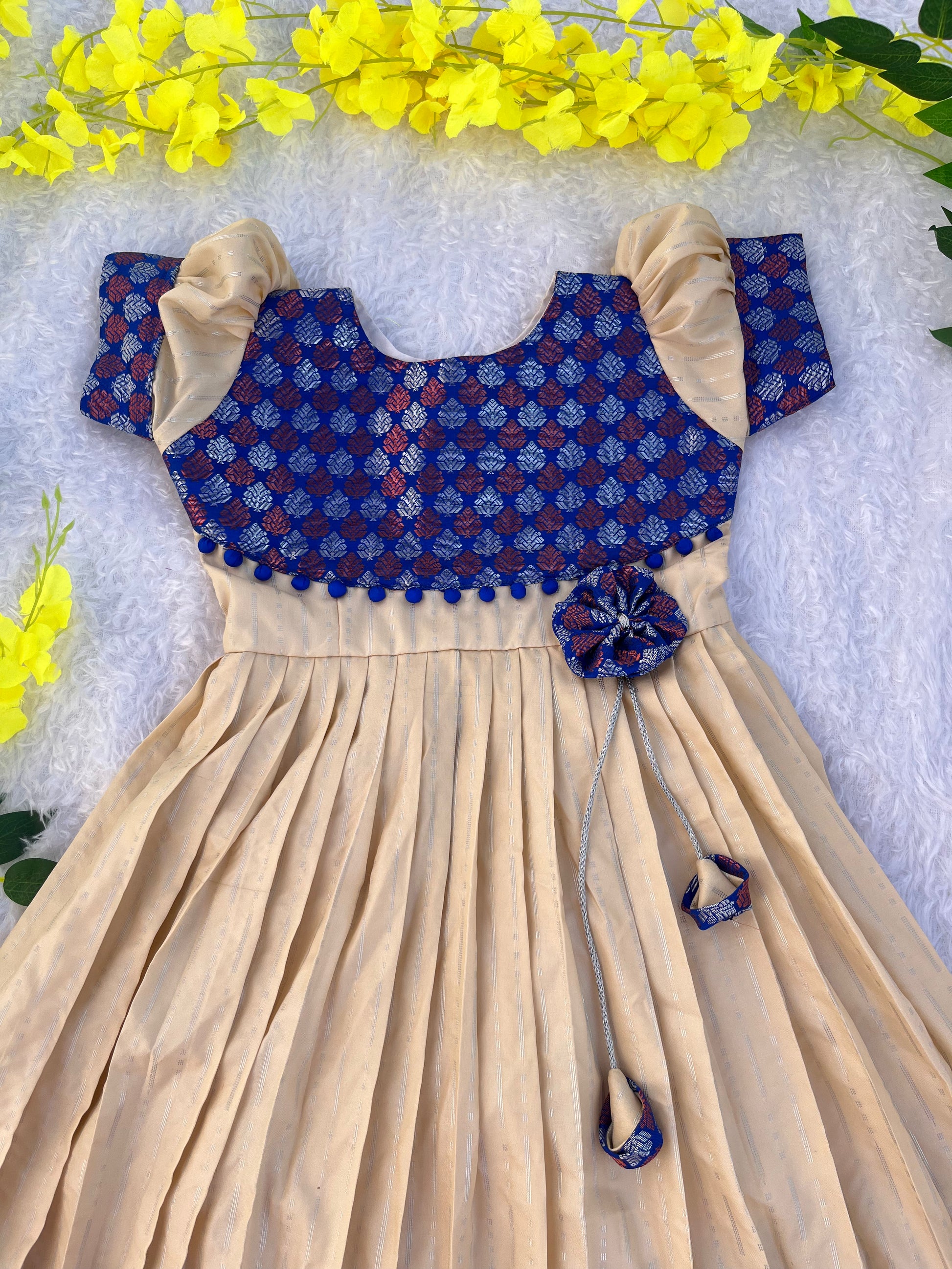 Latte Bliss Affordable Cotton Frock with Unique Design Kalas Couture India